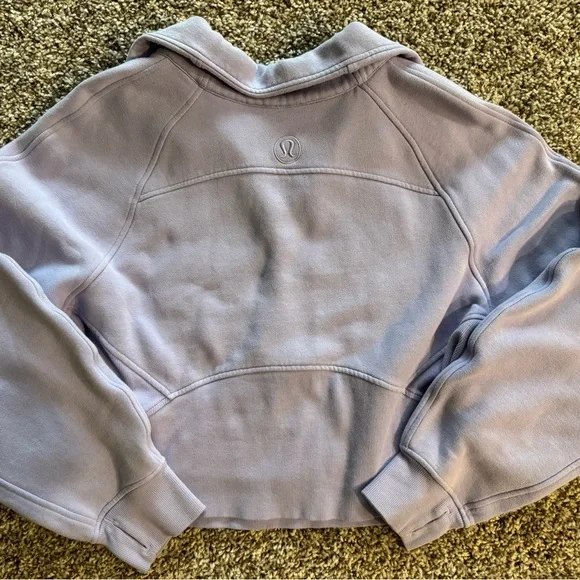 Lululemon Oversized Half-Zip Scuba Lilac Smoke - Picture 2 of 5